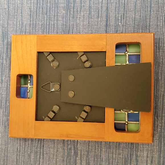 MALDEN INTL Handmade Wood & Art Glass Frame - Picture 2 of 6